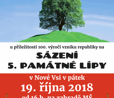 Sázení 5. památné lípy